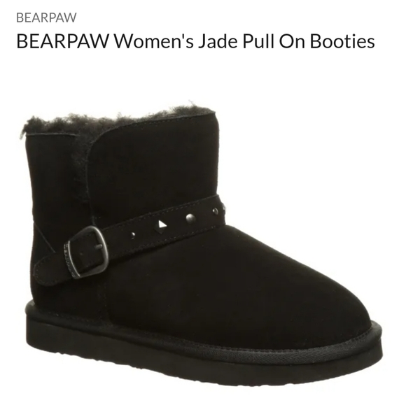 BEARPAW Jade Pull-On Black Winter Boots Booties - Picture 1 of 16